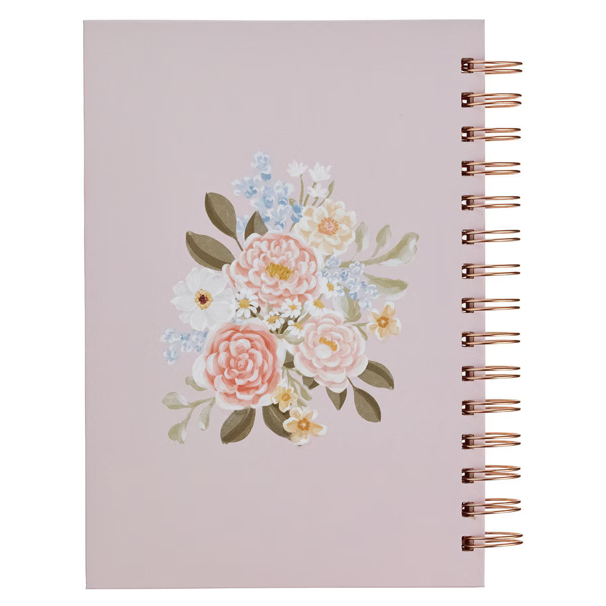 Strength and Dignity Pink Floral Spiral Journal Proverbs 31:25