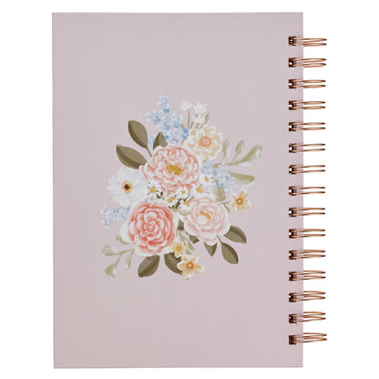Strength and Dignity Pink Floral Spiral Journal Proverbs 31:25