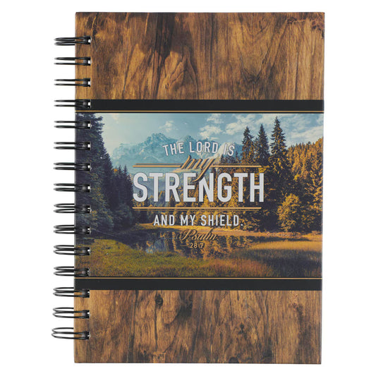 The Lord Is My Strength Spiral Journal Psalm 28:7