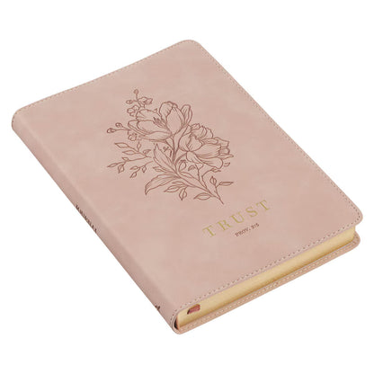 Trust Mottled Blush Faux Leather Classic Journal Proverbs 3:5