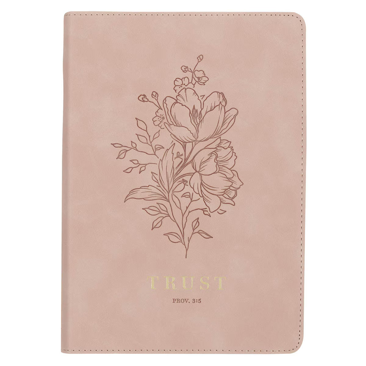 Trust Mottled Blush Faux Leather Classic Journal Proverbs 3:5