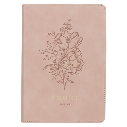 Trust Mottled Blush Faux Leather Classic Journal Proverbs 3:5