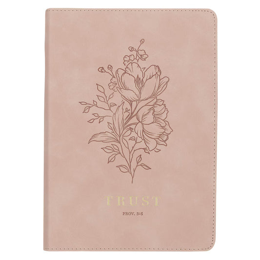 Trust Mottled Blush Faux Leather Classic Journal Proverbs 3:5