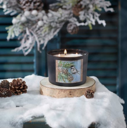 Winter Birds Christmas Candles