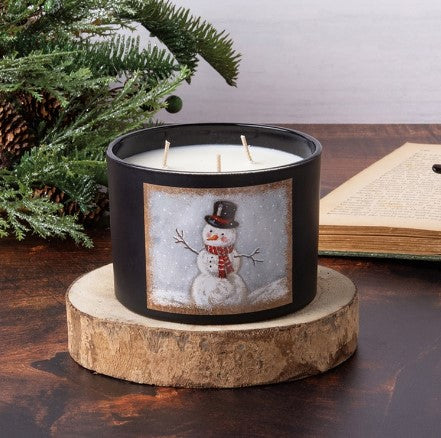 Christmas Snowman Candle