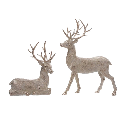 Cream and Gold Deer 11"