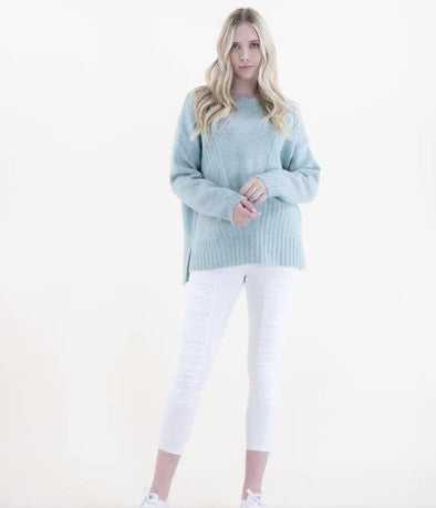 Crew Neck Sweater - Mint