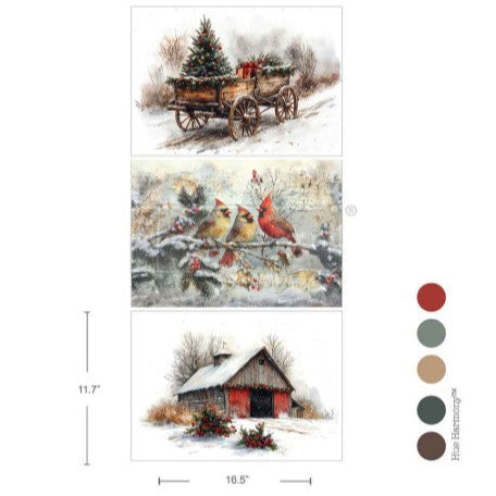 Decoupage Fiber Pack - Christmas in the Countryside