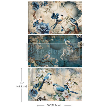 Redesign Decoupage Tissue Paper Pack - Sapphire Wings