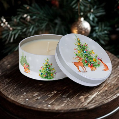 Christmas Tin Candle