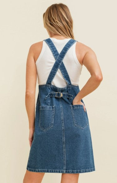 Denim Overall Mini Dress