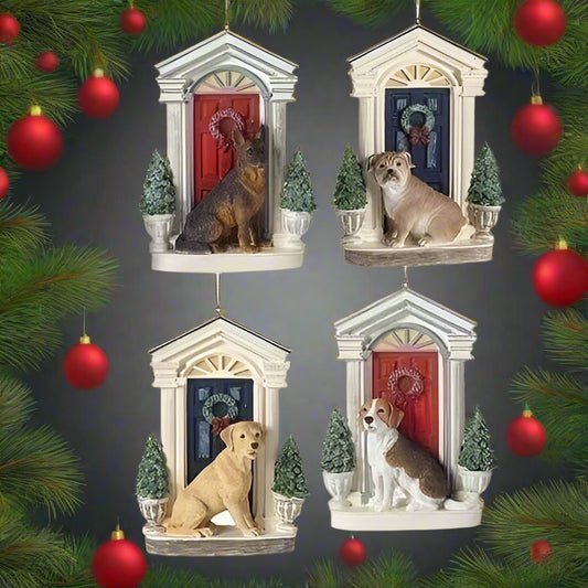 Dog Door Ornaments 5.5"