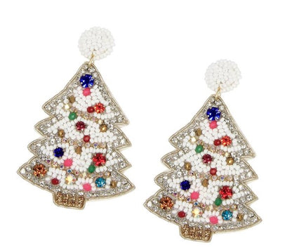 Seed Bead Holiday Earrings