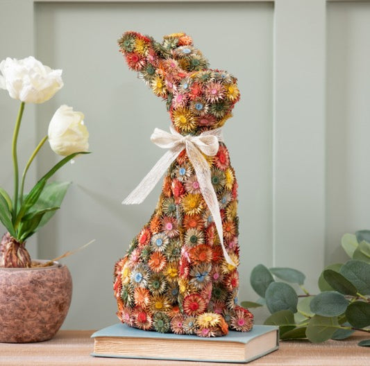 Dried Floral Easter Bunny Decor