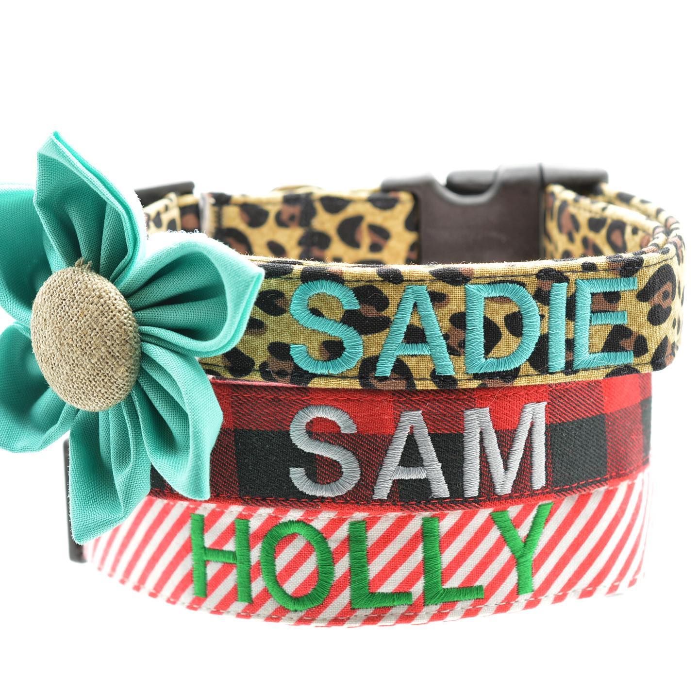 Embroidered Dog Collar Customization - Collar Sold Separately