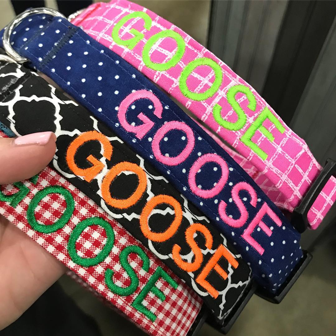 Embroidered Dog Collar Customization - Collar Sold Separately