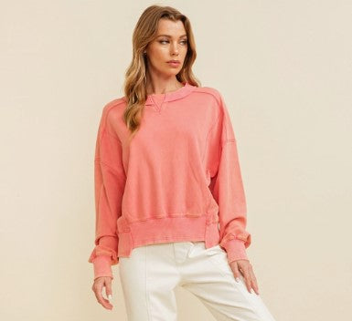 Everyday Crewneck Sweatshirt - Coral