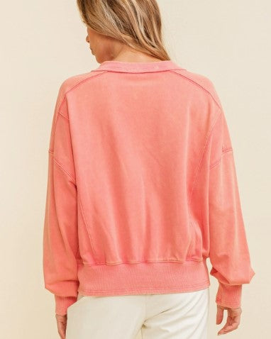 Everyday Crewneck Sweatshirt - Coral