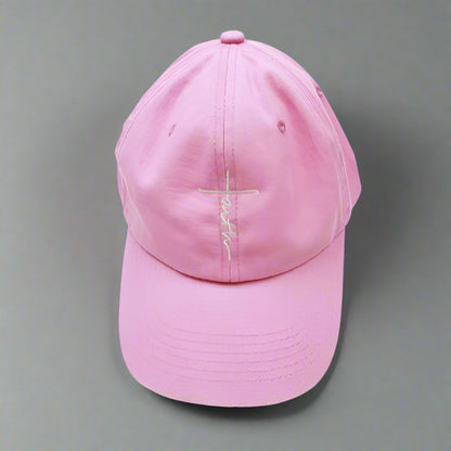 Faith Embroidered Washed Baseball Cap