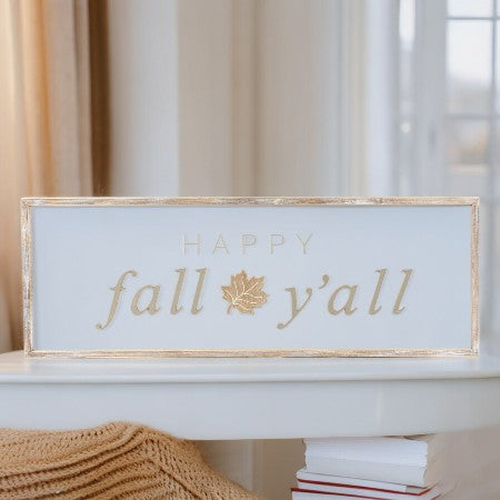 Double Sided Fall Sign - Happy Halloween/Happy Fall Y'all