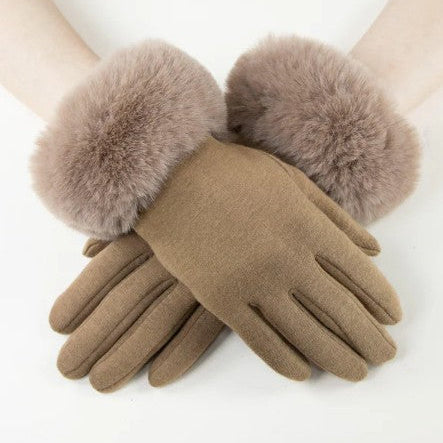 Faux Fur Cuff Gloves