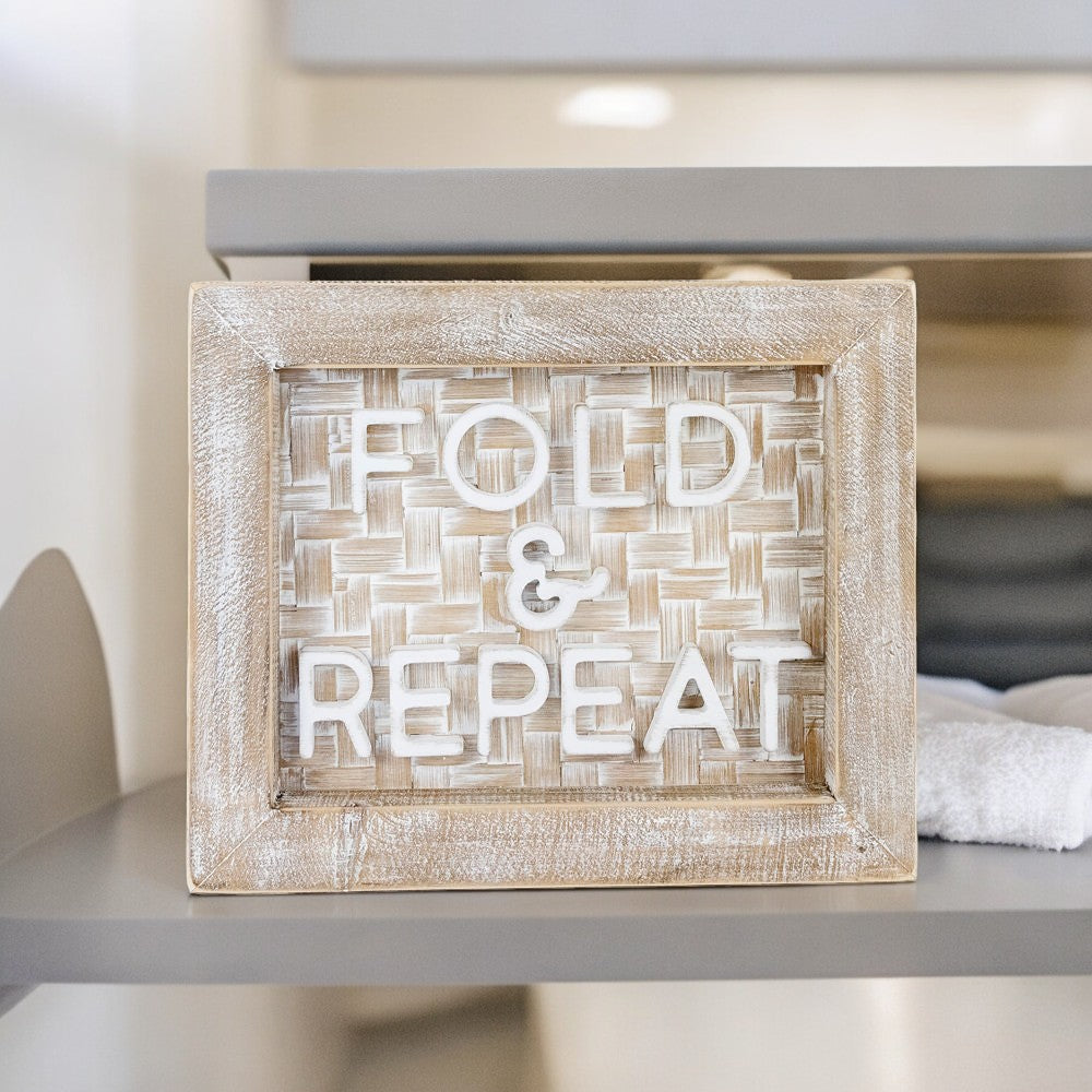 Laundry Room Signs - Wash & Dry/Fold & Repeat