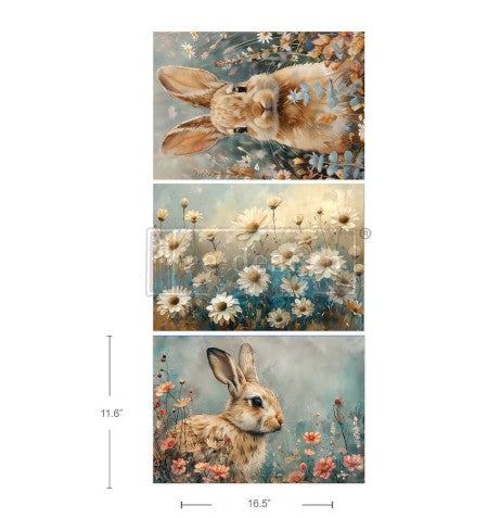 Decoupage Fiber Pack - Garden Bunny Tales