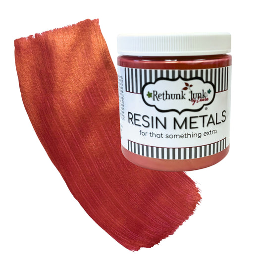 Rethunk Junk Resin Paint in Metallic Golden Red