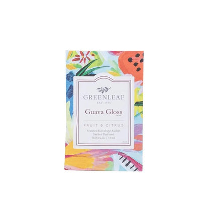 Greenleaf Guava Gloss small sachet on a white background.