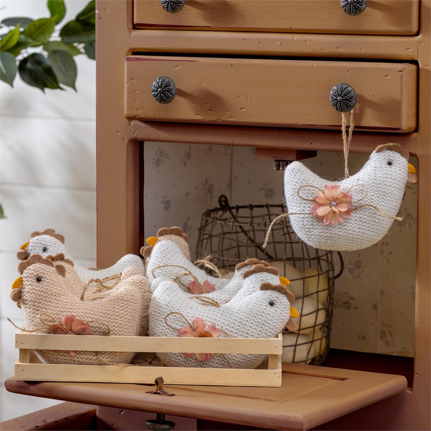 Hanging Fabric Farm Chicken