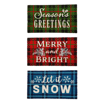 Holiday Salutation Coir Mat