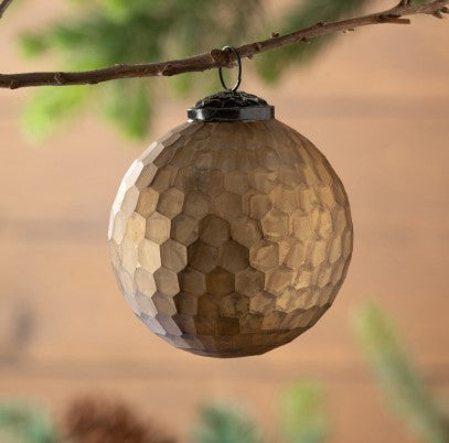 Honeycomb Pattern Glass Ball Ornament