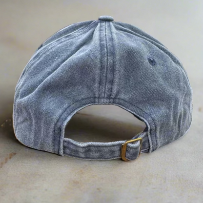 Embroidered American Flag Washed Cotton Denim Hat