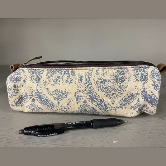 Indigo Barrel Pencil Pouch