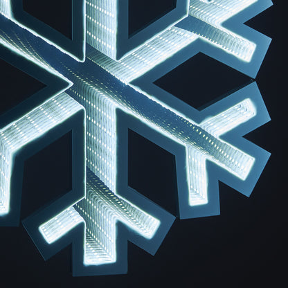 Electric Lighted Infinity Hanging Snowflake