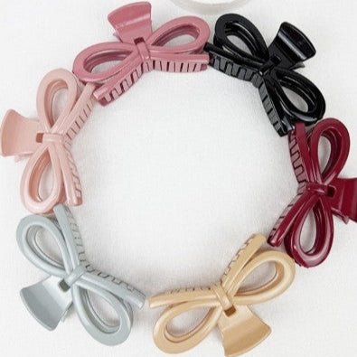 Knotted Bow Soft Tone Hair Claw Clip