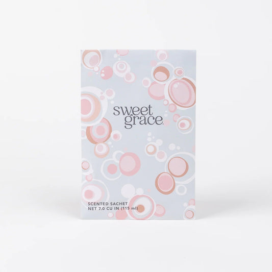 Sweet Grace scented sachet packaging on a white background