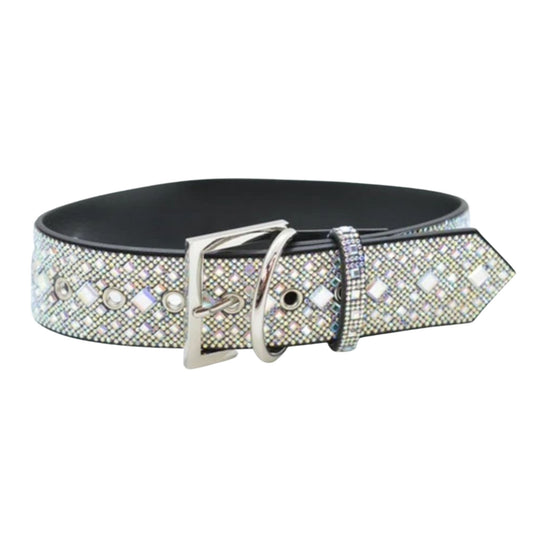 Light Pink Rhinestone Dog Collar