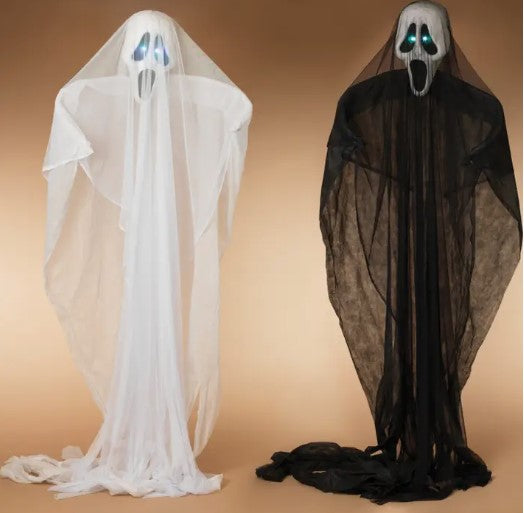 Lighted Fabric Hanging Ghost