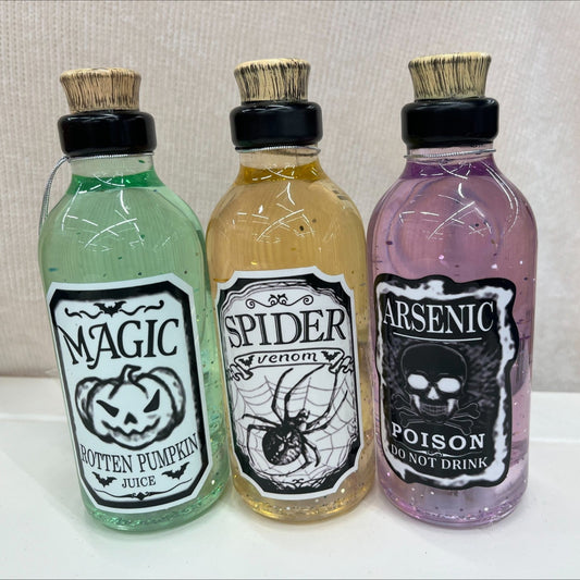 Lighted Halloween Water Globe Bottle