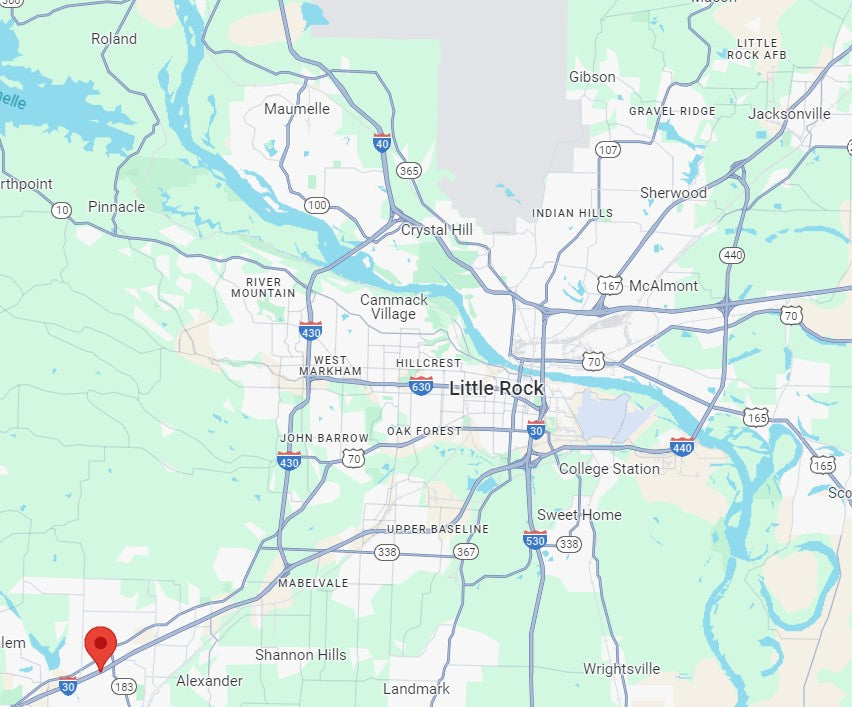 Map of Little Rock Arkansa Metro Area