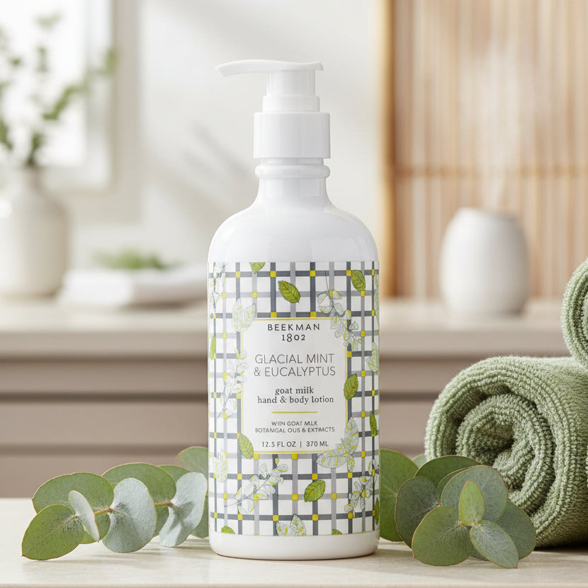 Beekman 1802 glacial mint & eucalyptus goat milk hand & body lotion
