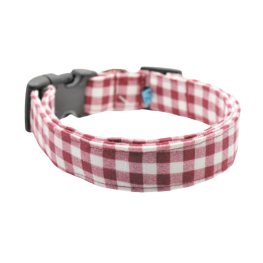 Maroon Gingham Collar