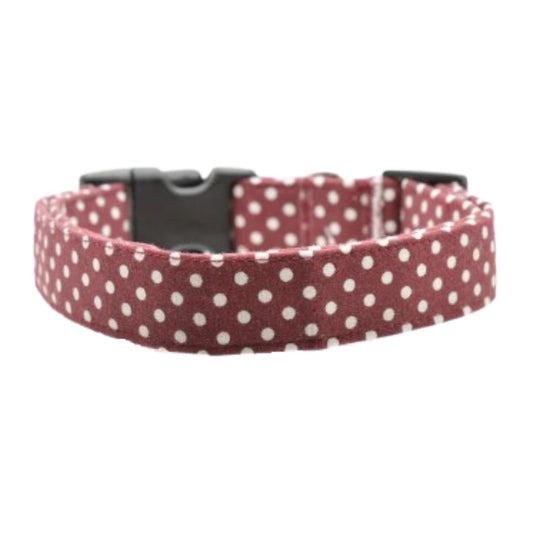 Maroon Polka Dot Collar