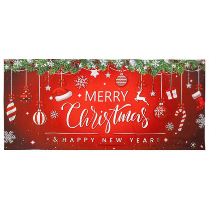 Merry Christmas & Happy New Year Double Garage Door Cover