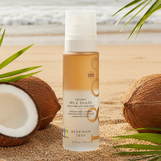 Bottle of Beekman 1802 Coconut Milk Shake Moisture Mist