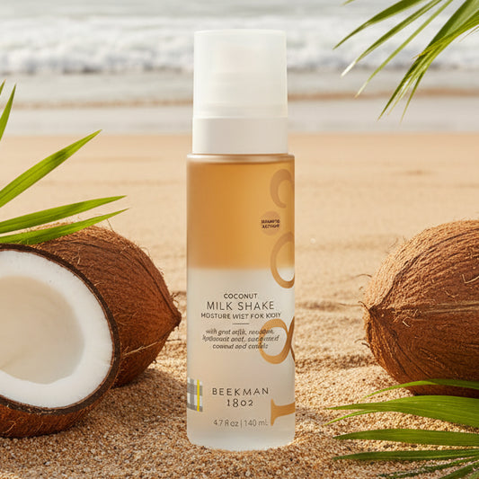 Bottle of Beekman 1802 Coconut Milk Shake Moisture Mist