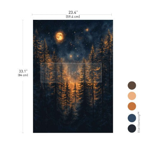 Decoupage Fiber Paper - Moonlit Forest