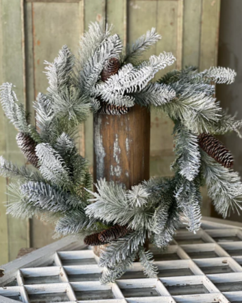 Mystic Snowfringed Pine Wreath