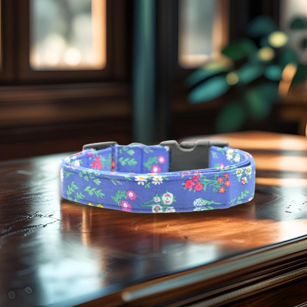 Navy Floral Collar